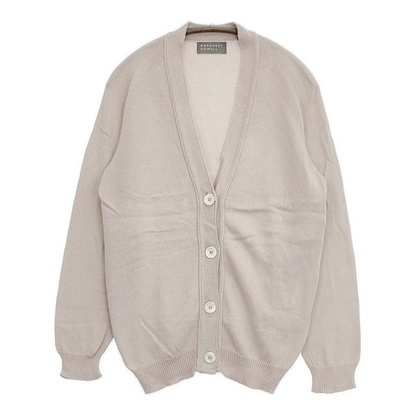 MARGARET HOWELL スコットランド製 589-4164002 コットン カーディガン 24SS ベージュ レディース マーガレットハウエル【中古】5-0827M∞