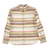 AIGLE コットンリネン 8601-23105 長袖シャツ ホワイト ピンク イエロー レディース エーグル【中古】5-0528M∞