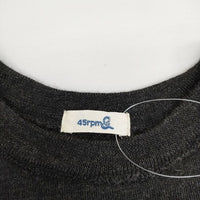 45R/45rpm ウール プルオーバー セーター ニット チャコールグレー レディース フォーティーファイブアールピーエム【中古】5-0818T∞