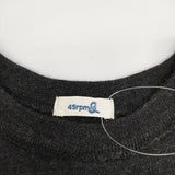 45R/45rpm ウール プルオーバー セーター ニット チャコールグレー レディース フォーティーファイブアールピーエム【中古】5-0818T∞