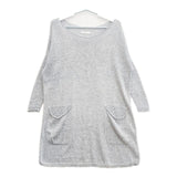 GALERIE VIE コットンニット ワンピース 擬麻加工 チュニック ライトブルー レディース ギャルリーヴィー【中古】5-0609M∞