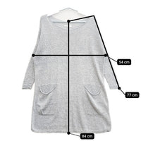GALERIE VIE コットンニット ワンピース 擬麻加工 チュニック ライトブルー レディース ギャルリーヴィー【中古】5-0609M∞