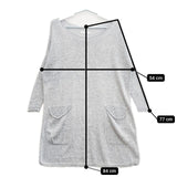 GALERIE VIE コットンニット ワンピース 擬麻加工 チュニック ライトブルー レディース ギャルリーヴィー【中古】5-0609M∞