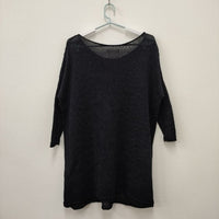 GALERIE VIE コットンニット ワンピース 擬麻加工 チュニック ネイビー レディース ギャルリーヴィー【中古】5-0609M∞