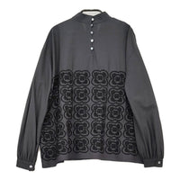 mina perhonen aca1343s blumen 36 直営店限定 刺繍 定価60500円 ブラウス 24-25AW チャコールグレー レディース ミナペルホネン【中古】5-0429M♪