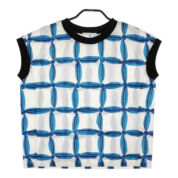 mina perhonen ads1168pd solmio 160サイズ キッズ 定価20900円 ブラウス シャツ 25SS ホワイト ブルー ミナペルホネン【中古】5-0429S♪