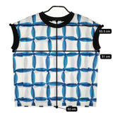 mina perhonen ads1168pd solmio 160サイズ キッズ 定価20900円 ブラウス シャツ 25SS ホワイト ブルー ミナペルホネン【中古】5-0429S♪