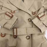 BURBERRY 新品 Islington HONEY UK10 ノバチェック トレンチコート ベージュ レディース バーバリー【中古】5-0429M♪