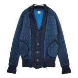 pure blue japan 中綿入り インディゴ 正藍屋 カーディガン ネイビー レディース ピュアブルージャパン【中古】5-1026T∞