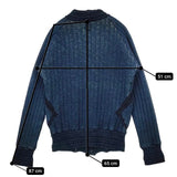 pure blue japan 中綿入り インディゴ 正藍屋 カーディガン ネイビー レディース ピュアブルージャパン【中古】5-1026T∞