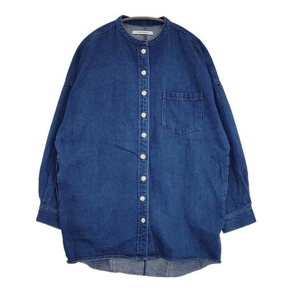 Heart Market バンドカラー コットン しっかりデニムBigシャツ 長袖シャツ ブルー レディース ハートマーケット【中古】5-0906M∞