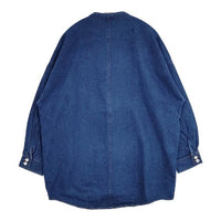Heart Market バンドカラー コットン しっかりデニムBigシャツ 長袖シャツ ブルー レディース ハートマーケット【中古】5-0906M∞