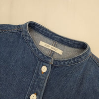 Heart Market バンドカラー コットン しっかりデニムBigシャツ 長袖シャツ ブルー レディース ハートマーケット【中古】5-0906M∞