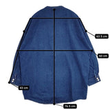 Heart Market バンドカラー コットン しっかりデニムBigシャツ 長袖シャツ ブルー レディース ハートマーケット【中古】5-0906M∞