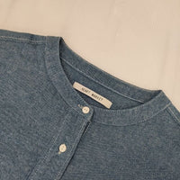 Heart Market バンドカラー チュニック コットン 長袖シャツ ブルー レディース ハートマーケット【中古】5-0906M∞