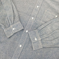 Heart Market バンドカラー チュニック コットン 長袖シャツ ブルー レディース ハートマーケット【中古】5-0906M∞