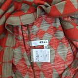 49AV.junko shimada ウール 総柄 カーディガン レッド ベージュ レディース ジュンコシマダ【中古】5-0825T∞