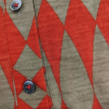 49AV.junko shimada ウール 総柄 カーディガン レッド ベージュ レディース ジュンコシマダ【中古】5-0825T∞