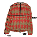 49AV.junko shimada ウール 総柄 カーディガン レッド ベージュ レディース ジュンコシマダ【中古】5-0825T∞