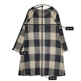 Lokapala 日本製 ウール チェック ワンピース ベージュ ブラック グレー レディース ローカパーラ【中古】5-0825T∞