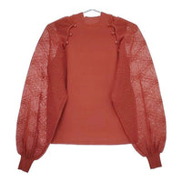 AMERI MANY WAY RAGLAN SLEEVE KNIT 01110120190 ニット オレンジ系 レディース アメリ【中古】5-0604M∞