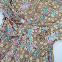 GRACE CONTINENTAL フラワードット刺繍ワンピース 0122131028 レーヨンドレス ワンピース 22SS ベージュ レディース グレースコンチネンタル【中古】5-0906M∞