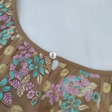 GRACE CONTINENTAL フラワードット刺繍ワンピース 0122131028 レーヨンドレス ワンピース 22SS ベージュ レディース グレースコンチネンタル【中古】5-0906M∞