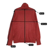 45R/45rpm スーピマオーガニック超ガーゼタートルネック 定価16500円 セーター ニット レッド レディース フォーティーファイブアールピーエム【中古】5-0825T∞