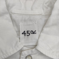 45R/45rpm 8041029 リネンのGジャンボレロ 定価40700円 日本製 サイズ2 ジャケット ホワイト レディース フォーティーファイブアールピーエム【中古】5-0707M△