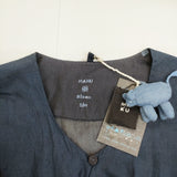 maku textiles シルクコットン インディゴ染め カシュクール 92224 BIZEN-488 シアー ワンピース ネイビー レディース マクテキスタイルズ【中古】5-1021M△