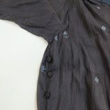 maku textiles シルクコットン インディゴ染め カシュクール 92224 BIZEN-488 シアー ワンピース ネイビー レディース マクテキスタイルズ【中古】5-1021M△