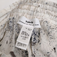 Tabrik フレアパンツ 天然染め加工 イージー パンツ オフホワイト レディース タブリク【中古】5-0429M♪