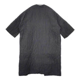 TOWAVASE リネン 中綿 刺し子刺繍 キルトローブ コート ブラック レディース トワヴァーズ【中古】5-0814T∞