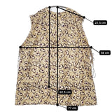 BUNON BN9006 シルク フラワーエンブロイダリーVネックベスト 定価35200円 ブラウス シャツ ベージュ ネイビー レディース ブノン【中古】5-1021S△