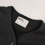 MHL. 595-0269508 DRY COTTON LINEN LOOPBACK スウェット カーディガン ブラック レディース エムエイチエル【中古】5-0906M∞
