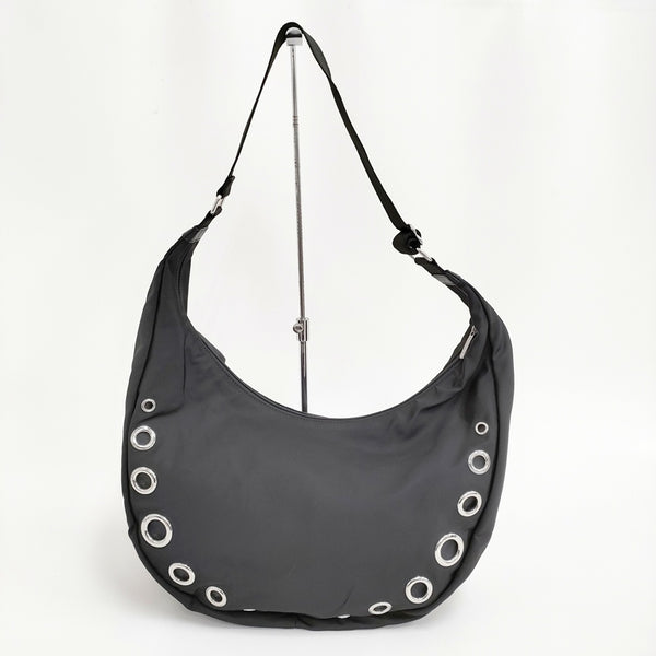 LeSportsac オニキスグロメッツ GROMMET SHOULDER BAG 定価29150円 ショルダーバッグ ブラック レディース レスポートサック【中古】5-0429G♪