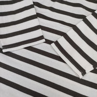HUG O WaR ボーダー バスクシャツ 長袖Ｔシャツ カットソー ロンＴ オフホワイト グレー レディース ハグオーワー【中古】5-0830M∞