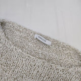 Simplicite リボンヤーンミックススパンコールニットプルオーバー ニット 24AW ベージュ レディース シンプリシテェ【中古】5-0830M∞