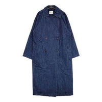 TAKEO KIKUCHI THE SHOP TK ザ ショップティーケー デニム トレンチ コート ネイビー レディース タケオキクチ【中古】5-0830M∞