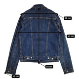 Levi's ストレッチデニム Gジャン 加工 デニムジャケット ブルー レディース リーバイス【中古】5-0830M∞