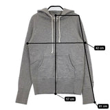 DRESSTERIOR D刺繍 裏起毛 スウェット ジップアップ パーカー グレー レディース ドレステリア【中古】5-0825T∞