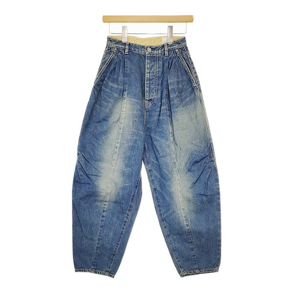 mina perhonen everyday タックテーパードデニム 34 dn4596 定価60500円 デニムパンツ 24SS ブルー レディース ミナペルホネン【中古】5-0429G♪