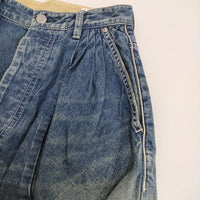 mina perhonen everyday タックテーパードデニム 34 dn4596 定価60500円 デニムパンツ 24SS ブルー レディース ミナペルホネン【中古】5-0429G♪