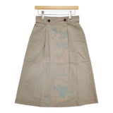 MHL. TINY STRIPE COTTON 595-0132540 ロングスカート ベージュ レディース エムエイチエル【中古】5-0830M∞