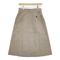 MHL. TINY STRIPE COTTON 595-0132540 ロングスカート ベージュ レディース エムエイチエル【中古】5-0830M∞