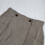 MHL. TINY STRIPE COTTON 595-0132540 ロングスカート ベージュ レディース エムエイチエル【中古】5-0830M∞