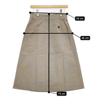 MHL. TINY STRIPE COTTON 595-0132540 ロングスカート ベージュ レディース エムエイチエル【中古】5-0830M∞
