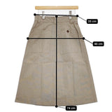 MHL. TINY STRIPE COTTON 595-0132540 ロングスカート ベージュ レディース エムエイチエル【中古】5-0830M∞