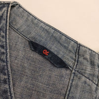 45R/45rpm 刺繍 インディゴ コットン ワンピース ライトブルー レディース フォーティーファイブアールピーエム【中古】5-0604M∞