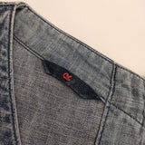 45R/45rpm 刺繍 インディゴ コットン ワンピース ライトブルー レディース フォーティーファイブアールピーエム【中古】5-0604M∞